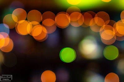 Defocused image of lights