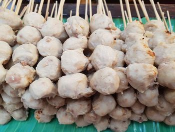 High angle view of onions for sale in market