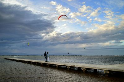 People on jetty