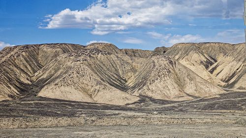 Scenic view of desert against sky