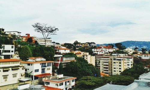 High angle shot of townscape