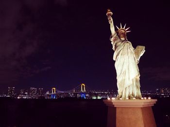 Illuminated city at night