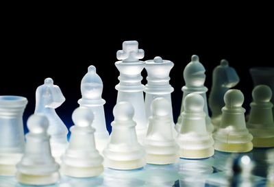 Close-up of chess pieces