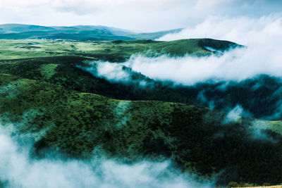 View of sea against cloudy sky