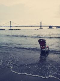 View of bridge over river