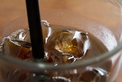 Close-up of ice cream in glass