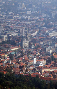 High angle view of cityscape