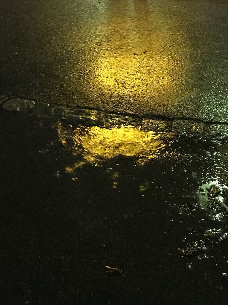 CLOSE-UP OF WET PUDDLE