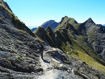 Scenic view of rocky mountains against sky