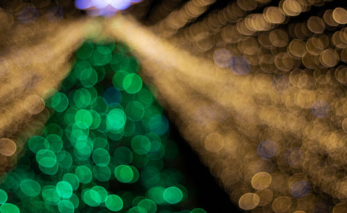 Defocused image of illuminated lights