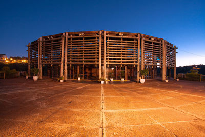 View of building against clear blue sky