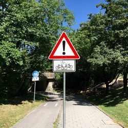 Road sign on country road