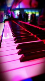 Close-up of piano keys