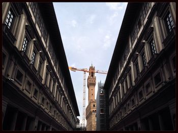 Low angle view of buildings against sky