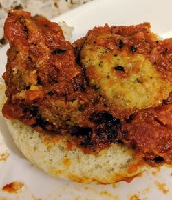 Close-up of bread in plate