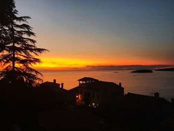 Scenic view of sea during sunset