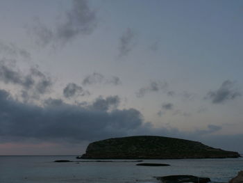 Scenic view of cloudy sky over sea