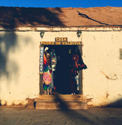 Entrance of building