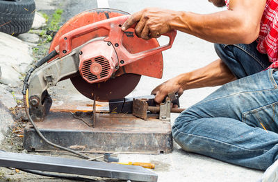 Man working on street