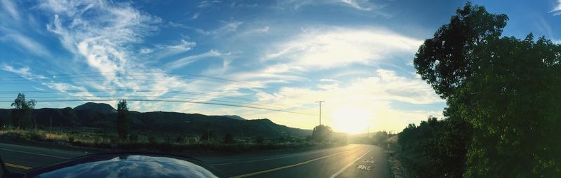 Road passing through landscape