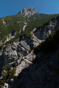 Scenic view of mountains against clear sky