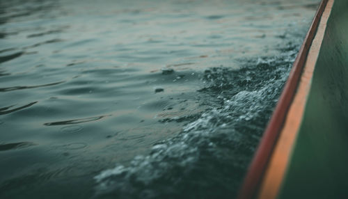 Close-up of boat in sea