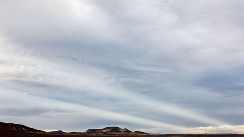 Low angle view of mountain against sky