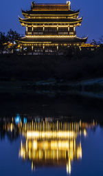 Reflection of building in lake