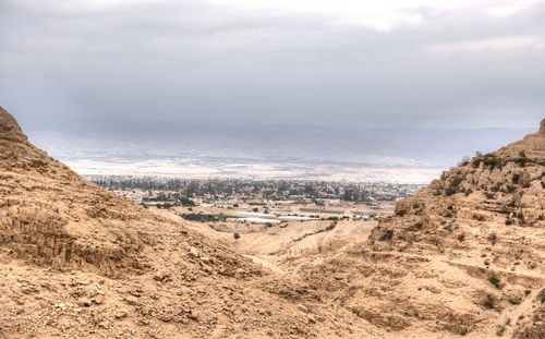 High angle view of landscape against sky