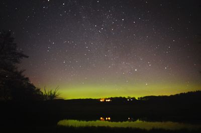 Scenic view of star field against star field