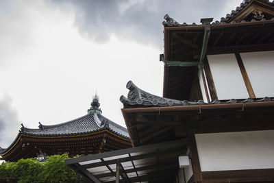 Low angle view of traditional building against sky