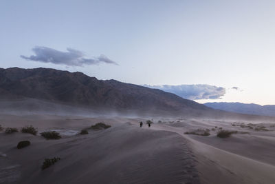 Scenic view of desert against sky