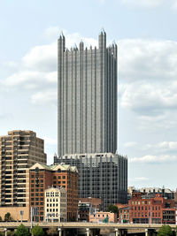 Skyscrapers in city against sky