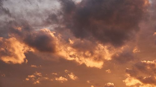 Low angle view of sky during sunset