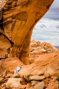 Scenic view of rock formations