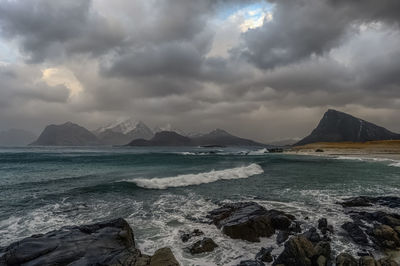 Scenic view of sea against sky