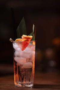 Close-up of drink on table