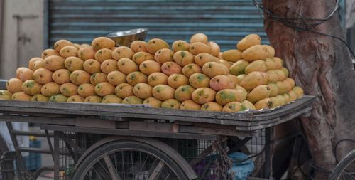 View of fruits for sale at market stall