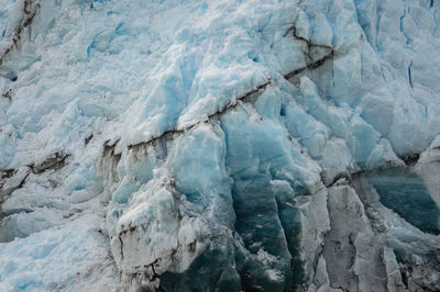 Close-up shot of glacier ice