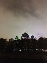 Low angle view of temple against sky