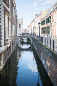 Canal passing through city