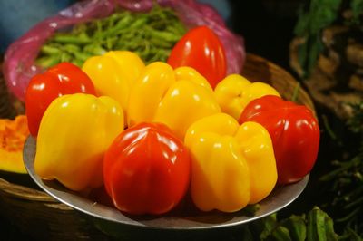 Close-up of red bell peppers