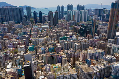 Aerial view of buildings in city