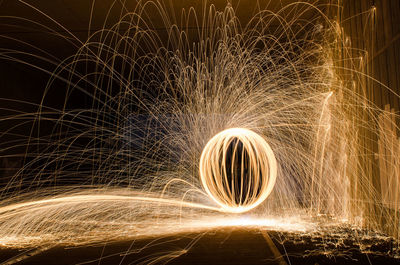 Light painting at night