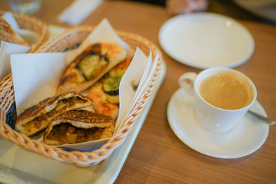 Close-up of food on table