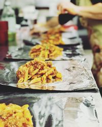 Close-up of food on table in restaurant