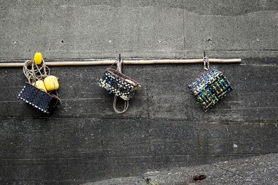 Clothes hanging on clothesline