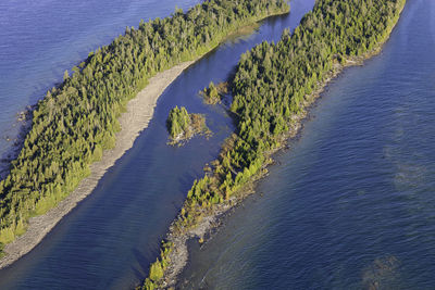 High angle view of sea shore