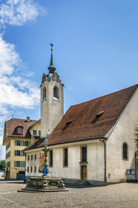 Peterskapelle in lucerne downtown, switzerland
