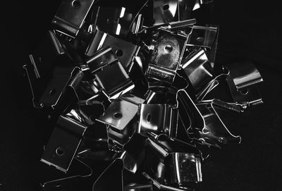 High angle view of machine part